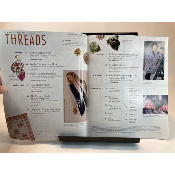 Taunton's Threads Magazine May 1996 #64 See Pics for Articles - Picture 2 of 2